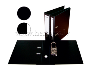Mape reistrs A4, 75mm, neapkalts, PP+PP, Melns, X FILE